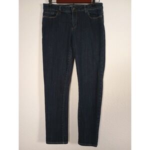 Liz Claiborne Women's Size 6 Blue Denim Boyfriend Jeans Dark Wash